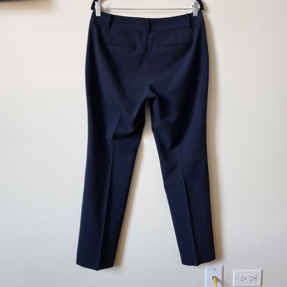 Ann Taylor Factory Petite Suit Separates Navy Straight Ankle Pants - Picture 2 of 3